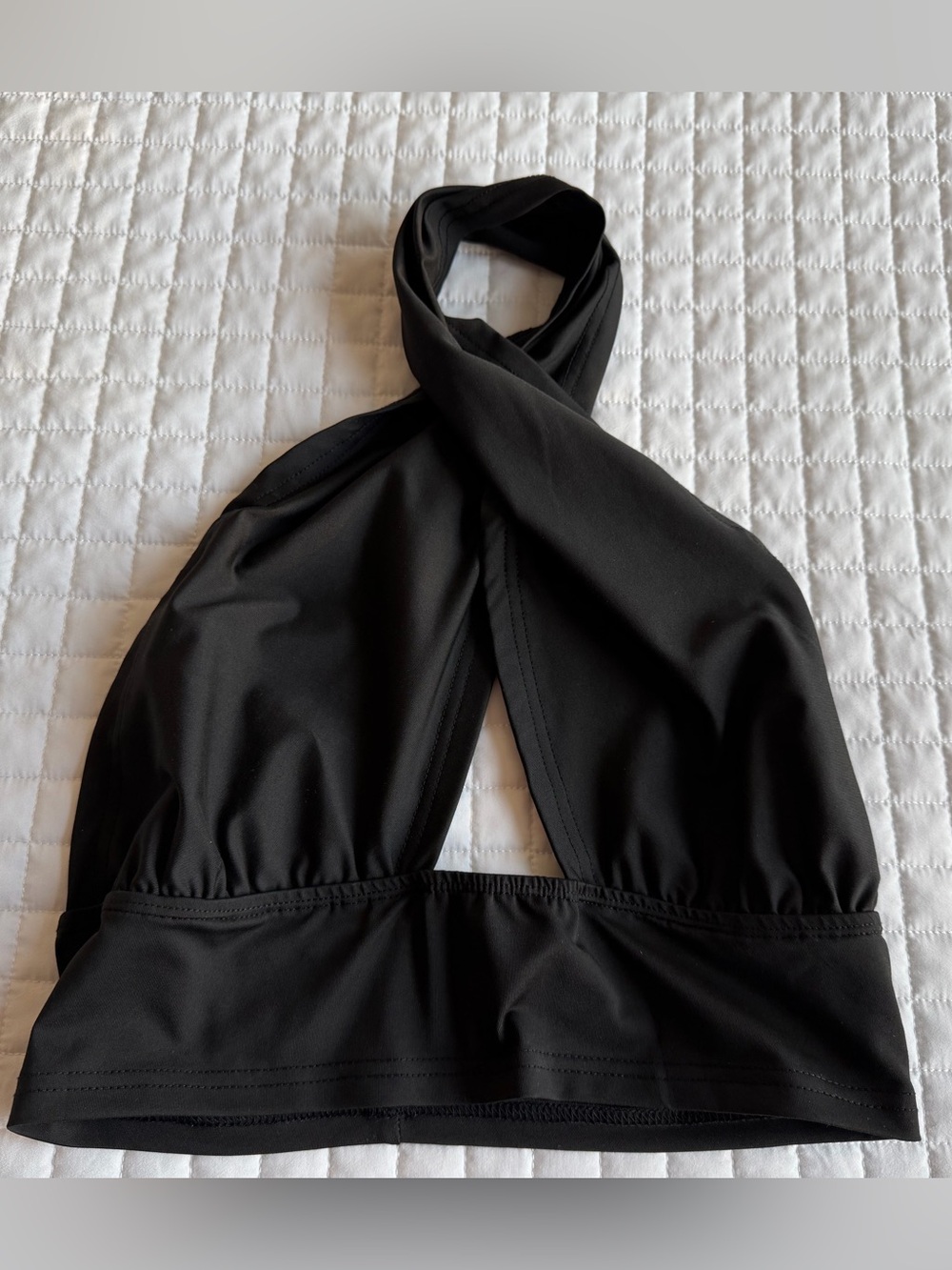 Black & White Cross Halter Tops